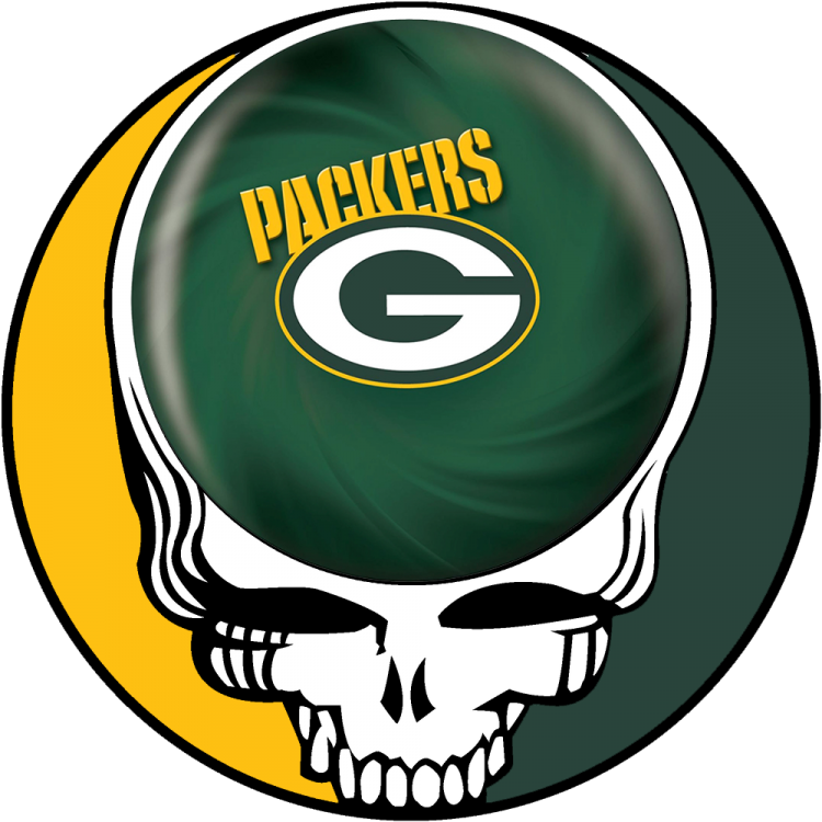 Green Bay Packers skull logo iron on transfers...